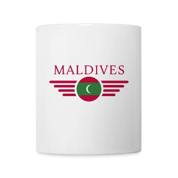 J’aime les Maldives, T-shirt design de style élégance - Mug blanc - blanc - Devant