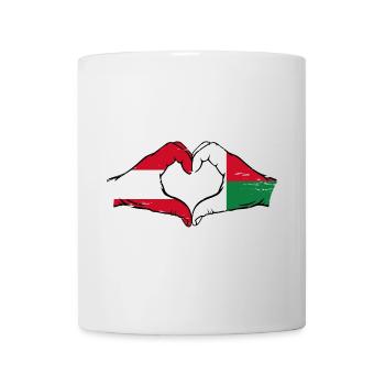 Österreich Madagaskar Flagge Hände Herzform used - Tasse - Weiß - Vorne