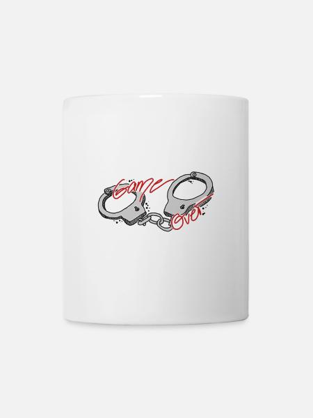 Menottes - game over - dessinées à la main - Mug blanc - blanc