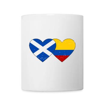 Scotland Colombia Flag Heart Used - Mug - white - Front