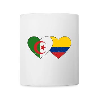 Algeria Colombia Flag Heart Used - Mug - white - Front
