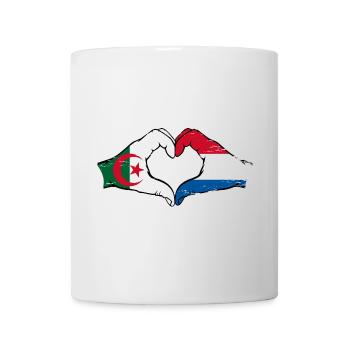 Algerien Holland Flagge Hände Herzform used - Tasse - Weiß - Vorne