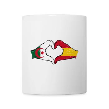 Algerien Spanien Flagge Hände Herzform used - Tasse - Weiß - Vorne