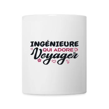 Ingénieure globe-trotteuse passionnée de voyages - Mug blanc - blanc - Devant