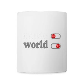 Échappez au Monde avec Style ''Music On, World Off - Mug blanc - blanc - Devant