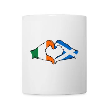 Ireland Scotland Hands Heart Shape - Mug - white - Front