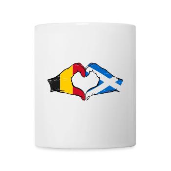 Belgique Ecosse Mains Forme Coeur Utilisé - Mug blanc - blanc - Devant