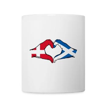 Denmark Scotland Hands Heart Shape - Mug - white - Front