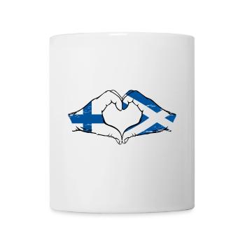 Finlande Ecosse Mains Coeur Forme Utilisé - Mug blanc - blanc - Devant