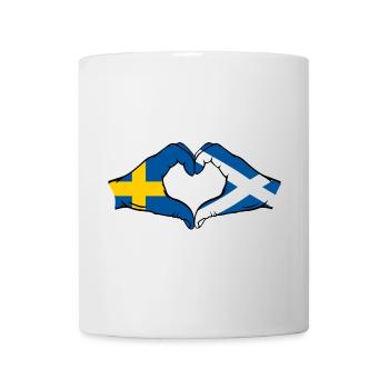 Suède Écosse Mains Coeur Forme - Mug blanc - blanc - Devant