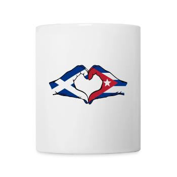 Scotland Cuba Hands Heart Shape - Mug - white - Front