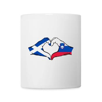 Scotland Slovenia Hands Heart Shape - Mug - white - Front