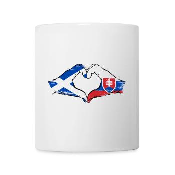 Scotland Slovakia Hands Heart Shape Used - Mug - white - Front