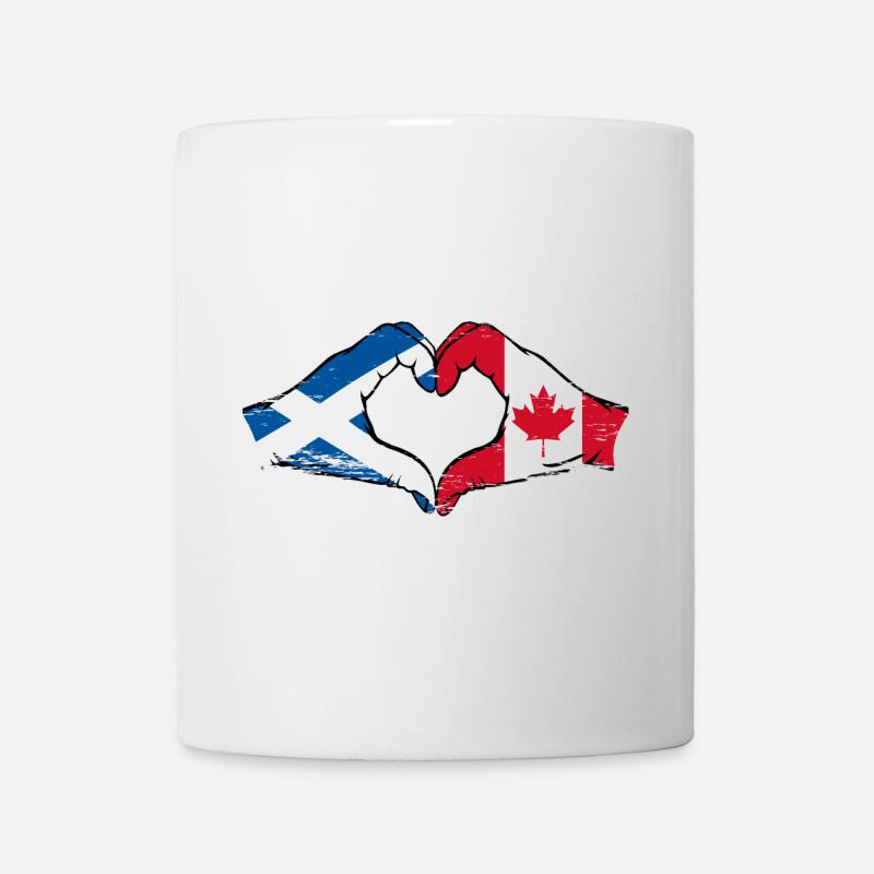 Écosse Canada mains en forme de coeur utilisé - Mug blanc - blanc
