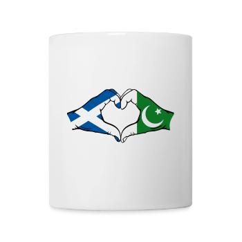 Scotland Pakistan Hands Heart Shape - Mug - white - Front