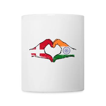 Denmark India hands heart shape used - Mug - white - Front