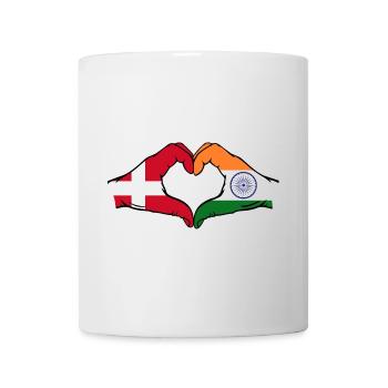 Dänemark Indien Hände Herzform - Tasse - Weiß - Vorne