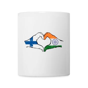 Finlande Inde mains forme de coeur utilisé - Mug blanc - blanc - Devant