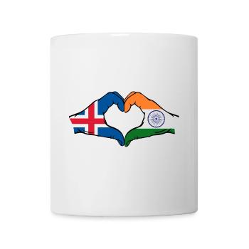 Iceland India hands heart shape - Mug - white - Front