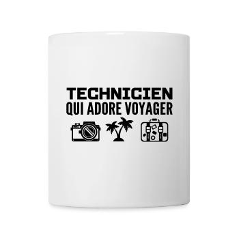 Voyageurs & Techniciens : Passion & Découverte - Mug blanc - blanc - Devant