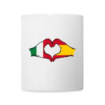 Italy Spain hands heart shape - Mug - white - Front