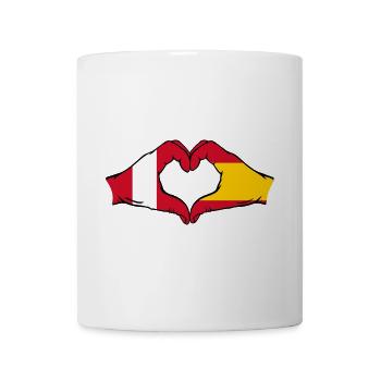 Pérou Espagne mains en forme de cœur - Mug blanc - blanc - Devant