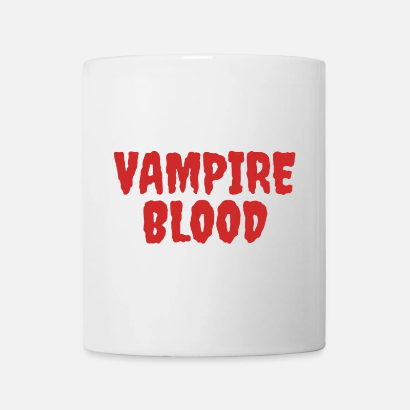 Vampirblut Horror Typografie Design - Tasse - Weiß