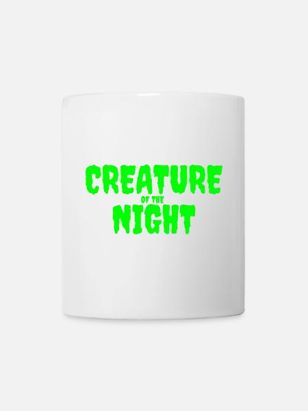 Kreatur der Nacht Horror Text - Tasse - Weiß