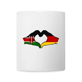 Kenya Germany Hands Heart Shape - Mug - white - Front
