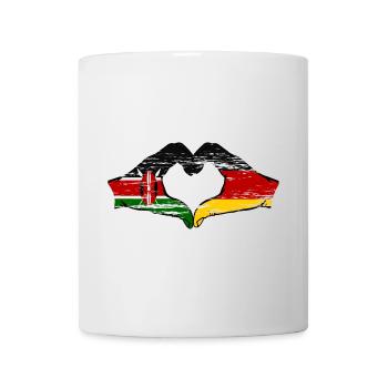 Kenya Germany hands heart shape used - Mug - white - Front