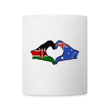 Kenya Australia Hands Heart Shape - Mug - white - Front