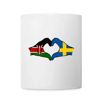 Kenya Sweden Hands Heart Shape - Mug - white - Front