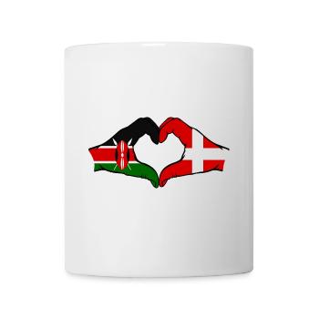 Kenya Denmark Hands Heart Shape - Mug - white - Front