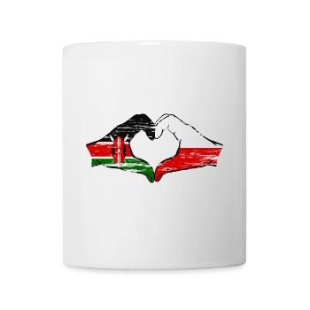 Kenya Poland hands heart shape used - Mug - white - Front
