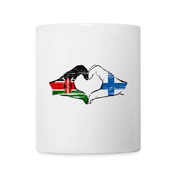 Kenya Finlande mains forme de coeur utilisé - Mug blanc - blanc - Devant
