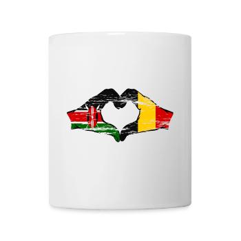 Kenya Belgium Hands Heart Shape Used - Mug - white - Front