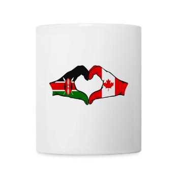 Kenya Canada Hands Heart Shape - Mug - white - Front