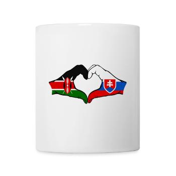 Kenya Slovakia Hands Heart Shape - Mug - white - Front