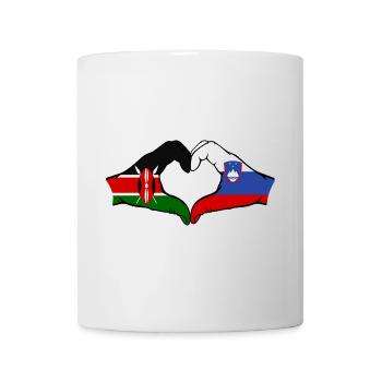 Kenia Slowenien Hände Herzform - Tasse - Weiß - Vorne
