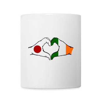 Japan Ireland Hands Heart Shape - Mug - white - Front