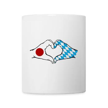 Japan Bavaria Hands Heart Shape - Mug - white - Front
