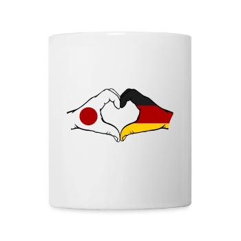 Japan Germany Hands Heart Shape - Mug - white - Front