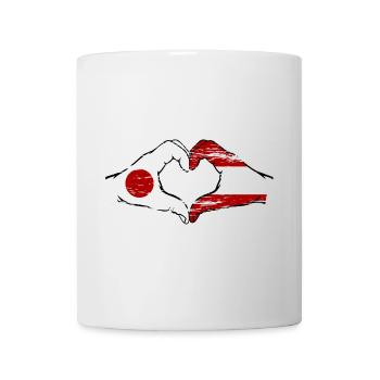 Japan Austria Hands Heart Shape Used - Mug - white - Front