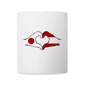 Japan Austria Hands Heart Shape - Mug - white - Front