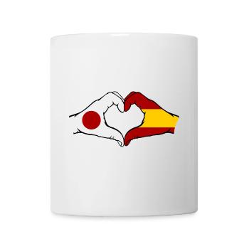 Japan Spain Hands Heart Shape - Mug - white - Front