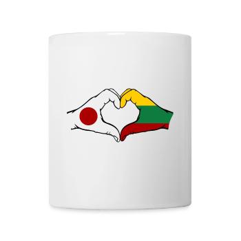 Japan Lithuania Hands Heart Shape - Mug - white - Front