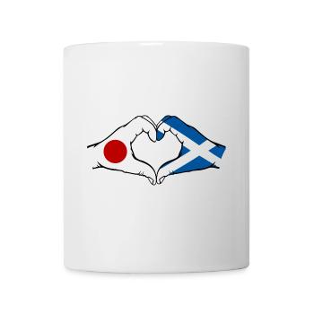 Japan Scotland Hands Heart Shape - Mug - white - Front