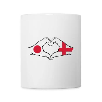 Japan England Hands Heart Shape - Mug - white - Front