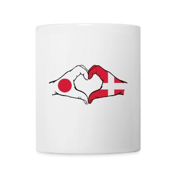 Japan Denmark Hands Heart Shape - Mug - white - Front