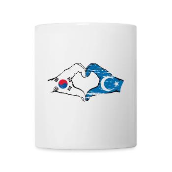 South Korea Uyghur hands heart shape used - Mug - white - Front